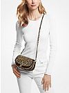 MICHAEL KORS MILA SMALL LEOPARD PRINT CALF LEATHER SHOULDER ΤΣΑΝΤΑ