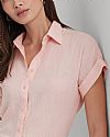 LAUREN RALPH LAUREN RELAXED FIT LINEN SHORT-SLEEVE ΠΟΥΚΑΜΙΣΟ