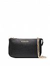 MICHAEL KORS LEATHER CHAIN CLUTCH