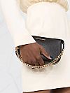 MICHAEL KORS LEATHER CHAIN CLUTCH