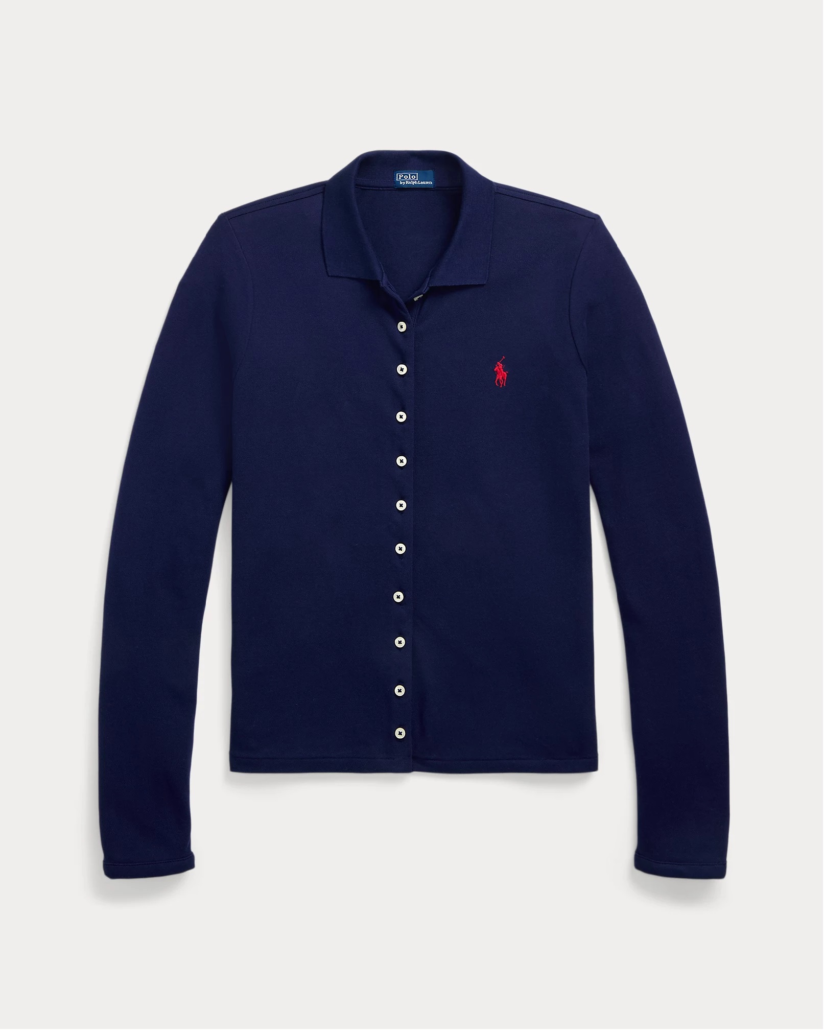 POLO RALPH LAUREN BUTTONED-PLACKET LONG-SLEEVE POLO ΠΟΥΚΑΜΙΣΟ