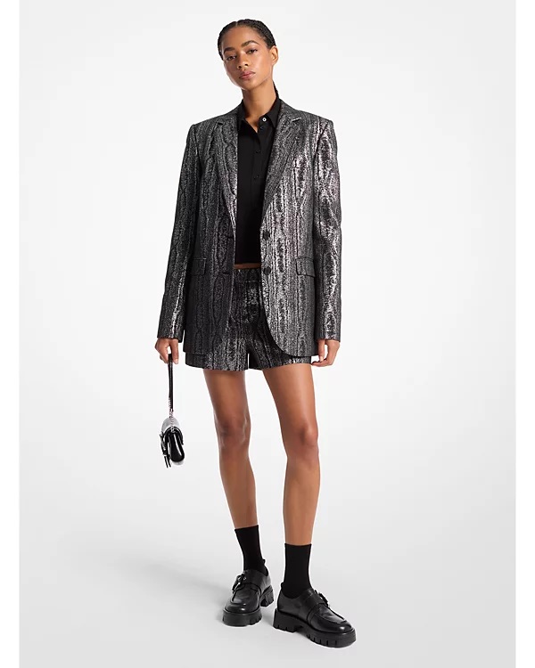 MICHAEL KORS METALLIC MOIRÉ  BLAZER