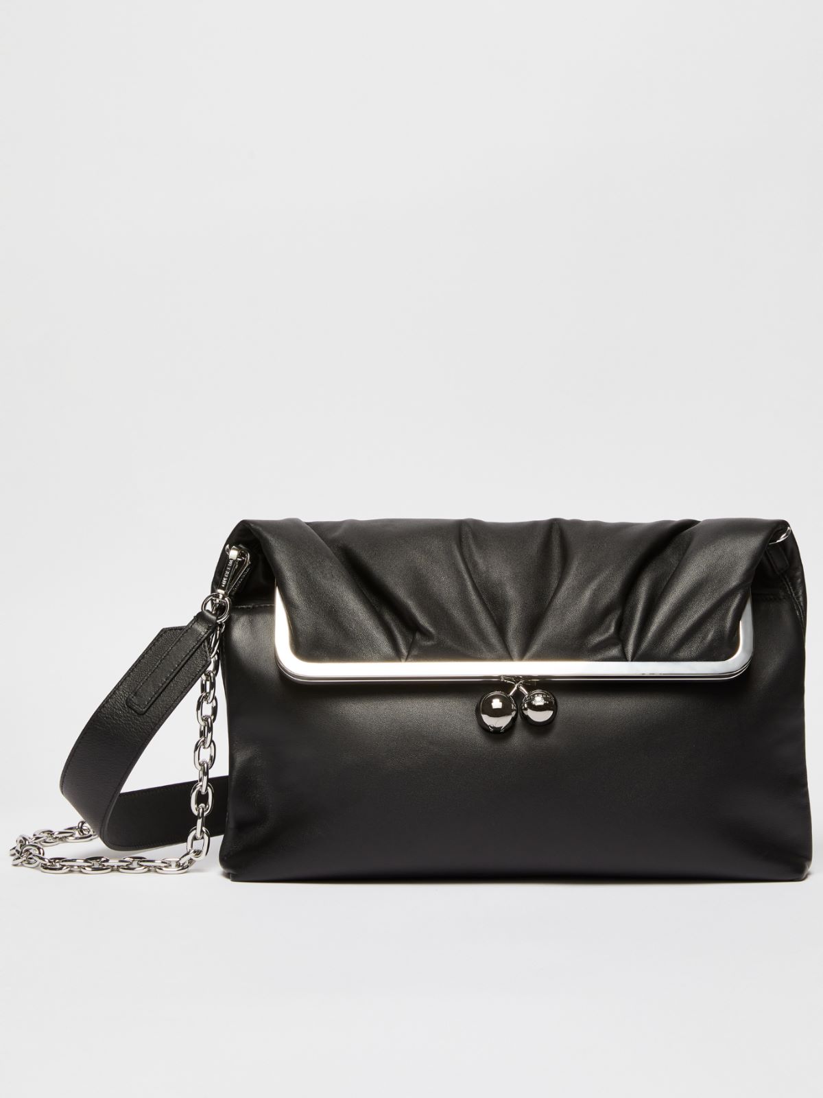 WEEKEND MAX MARA SLALOM NAPPA LEATHER CLUTCH-STYLE PASTICCINO ΤΣΑΝΤΑ